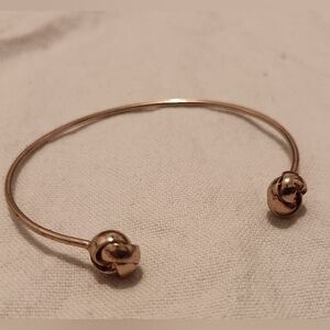 Gold Knot Open Bangle Bracelet - Women Jewelry